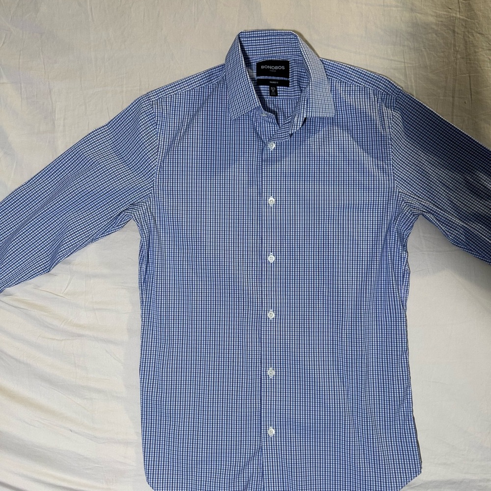 Men's Blue Checkered Shirt